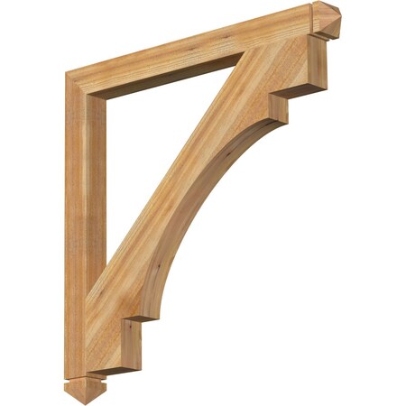 Merced Arts & Crafts Rough Sawn Bracket, Western Red Cedar, 4W X 46D X 46H